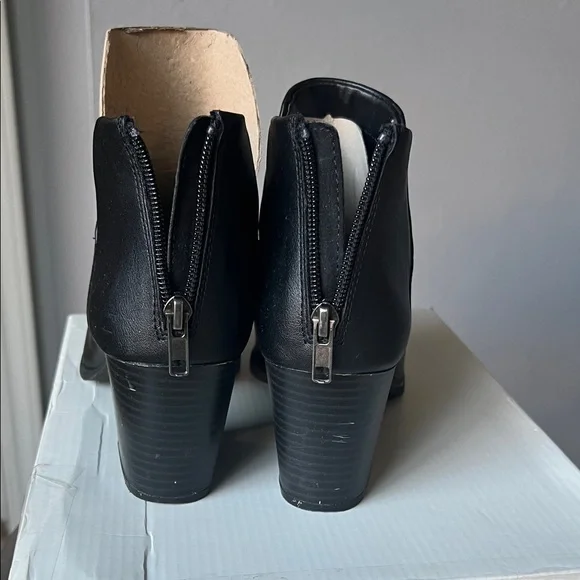 Sun + Stone Black and Tan Ankle Booties - Picture 6 of 8